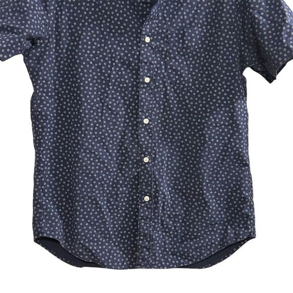 J.Crew Women’s S Blue Floral Short Sleeve Button-Up Shirt Casual Summer - Picture 2 of 12